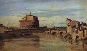 The castle of Sant Angelo and the Tiber, Corot Camille